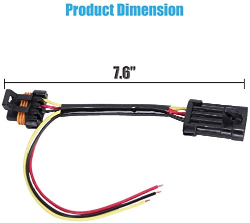 Muzzys (SET OF TWO) Tail Light Whip Power Harness Adapter Pigtail Jumper FITS: 2014-2023 Polaris GENERAL RZR 900 1000 XP Turbo R