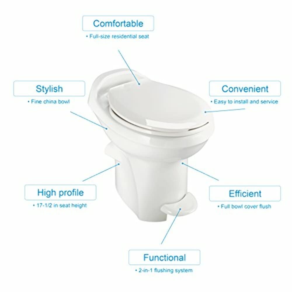 Thetford 34429 Aqua Magic Style Plus Toilet, High/White