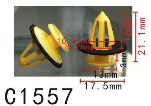 Autobahn88 Retainer Clip For Door Trim Molding, Compatible With Volkswagen (Oem: 7M0867299K) (Pack Of 20)