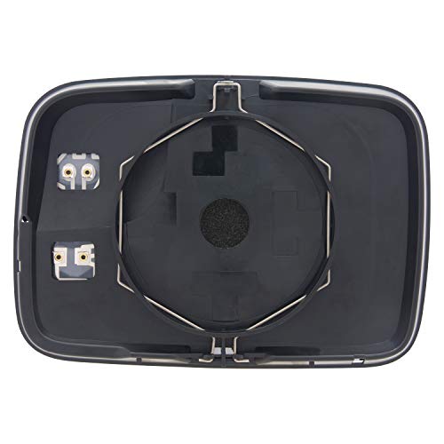 Passenger Side Heated Mirror Glass w/backing plate, Dodge Ram Pick-Up 1500, 2500, 3500, 7 3/16'' x 10 1/4'' x 11 1/16'' (for OE