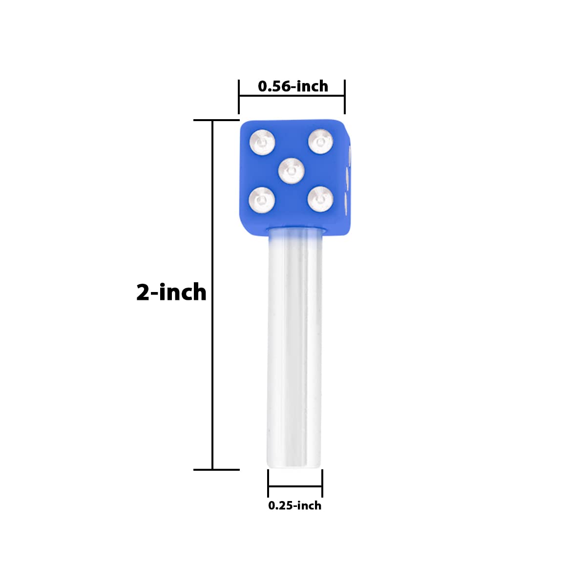 United Pacific 70043 High Impact Plastic Construction Dice Door Lock Knobs For Classic & Vintage Cars/Trucks, 10-32 Thread - Blu