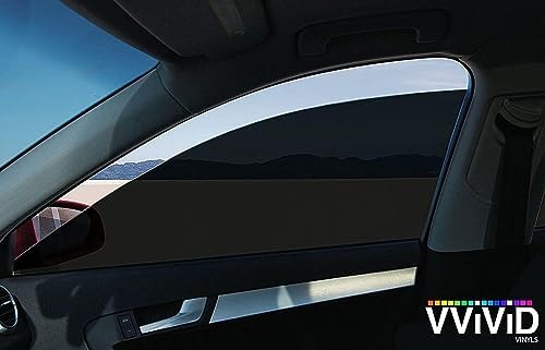 Vvivid Transparent Colorful Vinyl Window Tinting Sheets (6Ft X 4.9Ft, Dark Black)