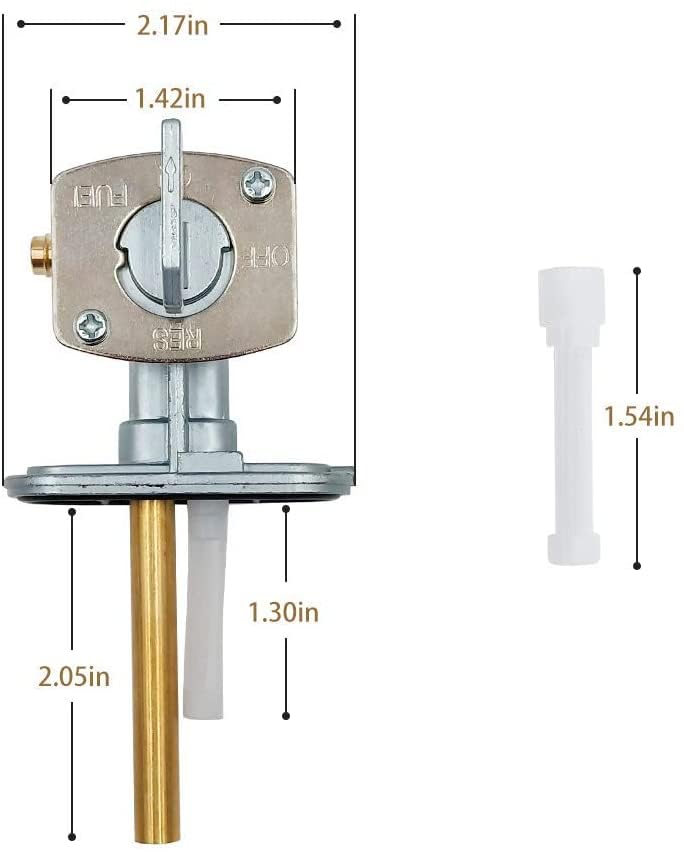Earlyred Fuel Petcock Gas Tank Switch Valve Shutoff Compatible with Yamaha PW80 TTR TT-R 90 125 225 230 250 YFS200 YFM250 YFM350