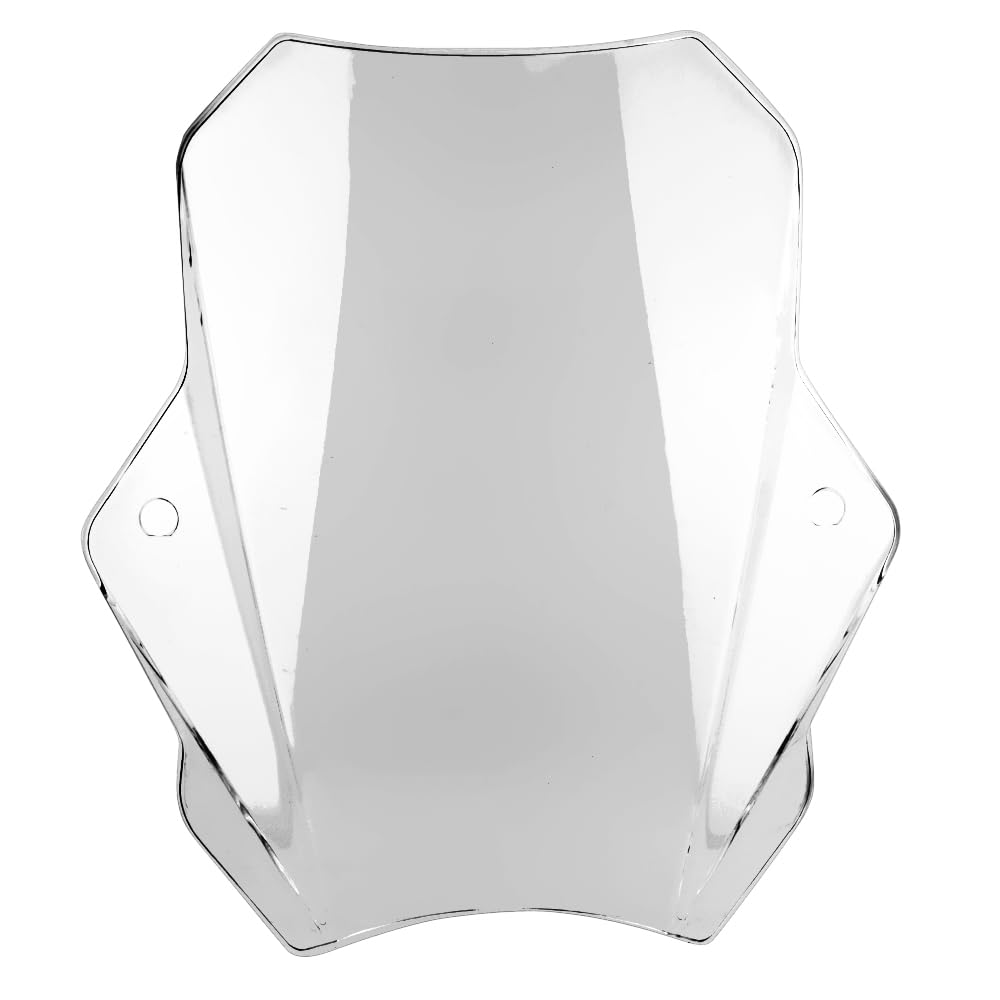 16.5'' Motorcycle Windscreen Wave Windshield Motorbike Wind Deflector Universal Transparent Color w/Universal Handle Bar Clamp M