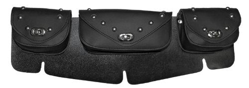 Vance Leather 3 Compartment Studded Windshield Bag