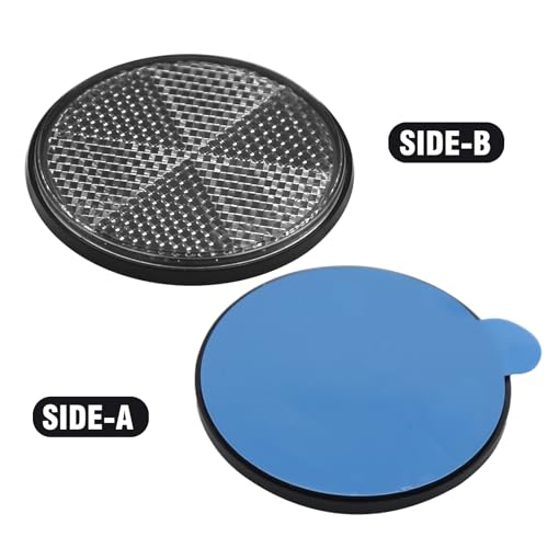 UOIENRT 2.3'' 10 Pack self Adhesive All Plastic Round reflectors for Mailbox, motobikes, Trailers, Trucks, Boats, SUV's, RV's (W