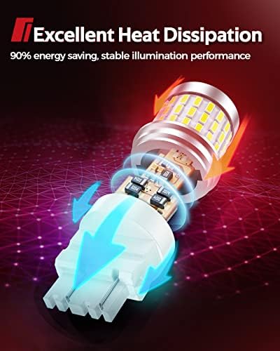 Torchbeam 3157 Led Bulbs For Reverse Lights, Super Bright 3156 4157 3056 3057 4057 3457 Car Led Bulbs, 3000 Lumens 6000K Backup