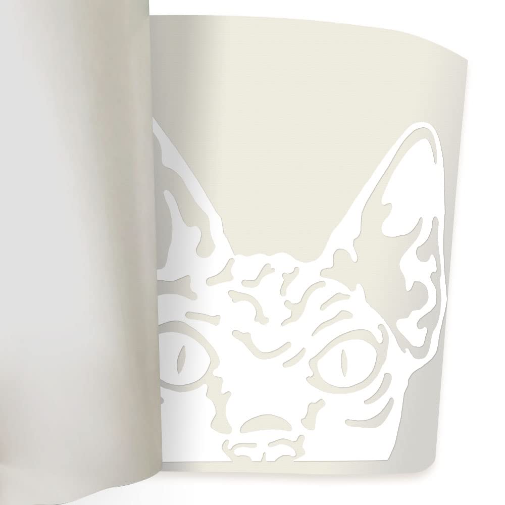 Wirester 6 Inch Clear Vinyl Decal Sticker Decoration For Car Window (Or Any Flat Surface) - Wrinkled Skin Sphynx