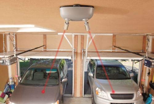 Maxsa 37314 Park Right Dual Laser Parking Guide With Motion Sensor Led Light, Silver