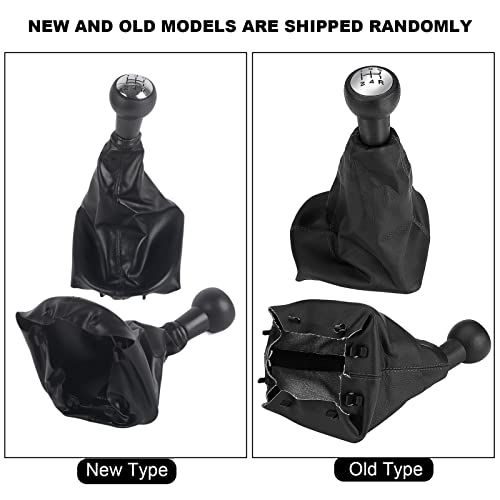 Keenso Gear Shift Cover, 5 Speed Gear Shift Stick Knob Dustproof Cover Gaiter Boot Leather For Peugeot 207307406