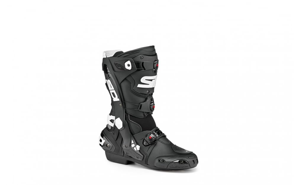 SIDI Men Motorcycle Boots, Black White, 45 EU