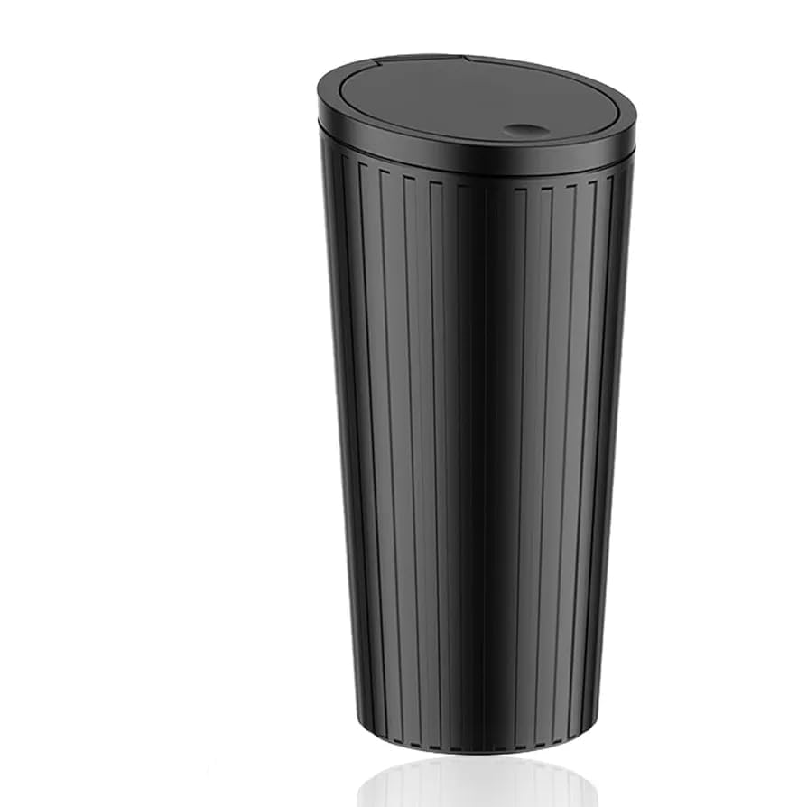 Hnroksha Car Trash Can Bin with Lid, Car Garbage Can Cup Holder, Universal Leakproof Vehicle Garbage Can Bin, Car Organizers and