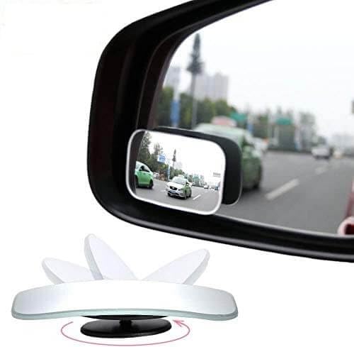 Blind Spot Mirror, Amfor HD Glass Convex Lens Frameless Adjustable Blind Spot Mirror for All Universal Vehicles Car Stick-on Des
