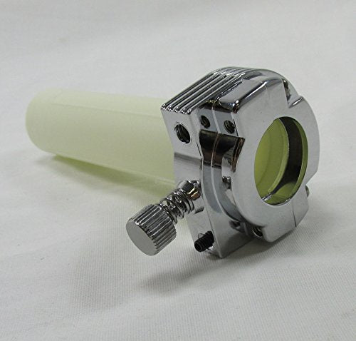 Chrome 1' Single Cable Throttle Assembly: Clamp & Sleeve For Single Throttle Cable Harley Models: 1974-1980 Wide Glide, Super Glide, Fat Bob, Low Rider, Sportster & 1975-1980 Electra Glide, Tour Glide