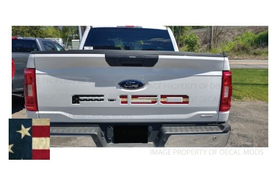 Decal Mods 2021-2024 F150 Tailgate Insert Decals Letters Inlays Indent Stickers (Thin Decal) For Ford F150 (2021-2024) (American