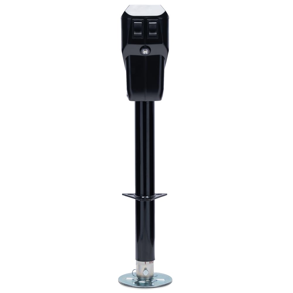 Bastion Distribution Premier Electric Power Tongue Jack | A-Frame | 3500 Pound Capacity | 12 Volts | Enhanced Front Led & Steel