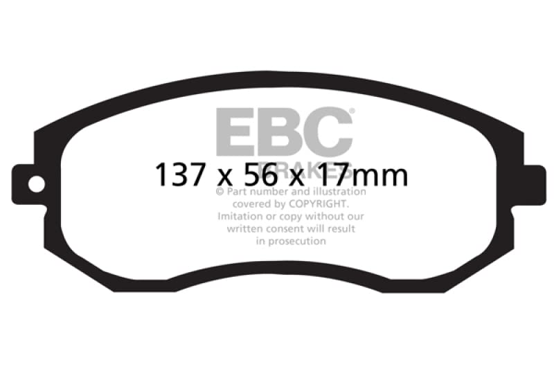 EBC Brakes Redstuff 3000 Series Sport Brake Pad Set DP31884C to Fit SCION,SUBARU,TOYOTA