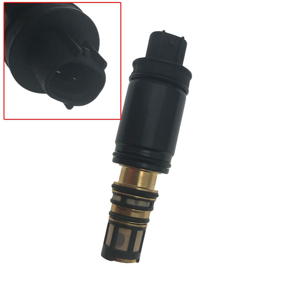 Generic Stainless Steel A/C Compressor Control Solenoid Valve Electronic 2 Pin Connector Compatible With Sienna 3.5 Liter V6 Engine 2011-2016 Replacement For Tsb19C Compressor