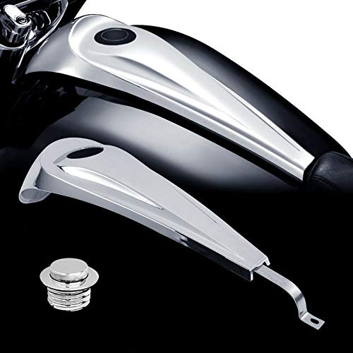 WOWTK Smooth Dash Console with Pop-Up Gas Cap for Harley Touring 2008-2024, Chrome, Model TK-G-0112-E, High Quality ABS Plastic