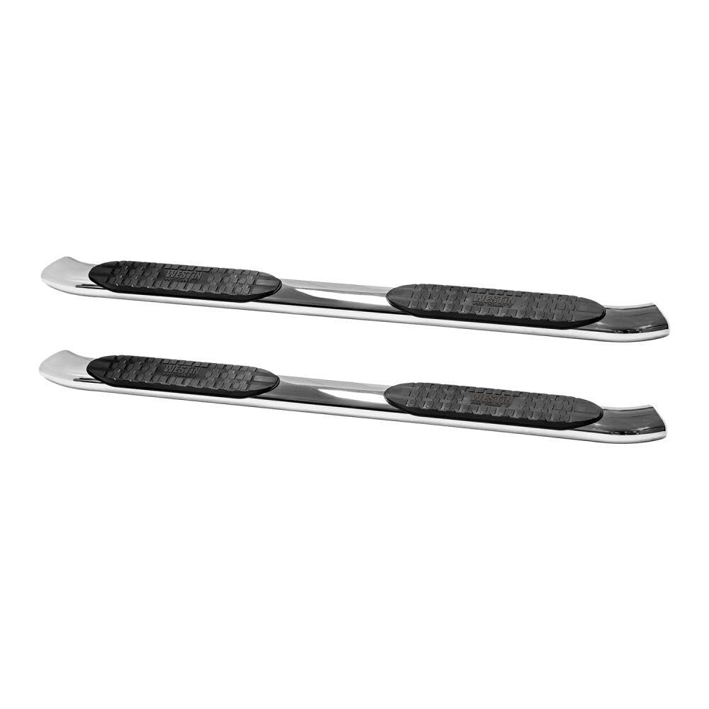 Westin 21-53710 Pro Traxx 5 Oval Nerf Bars Fits 2014-2018 Silverado Sierra 1500 2019 Silverado Ld Sierra 1500 Limited 2015-2019 Silverado Sierra 2500 3500 Double Cab Polished Pair