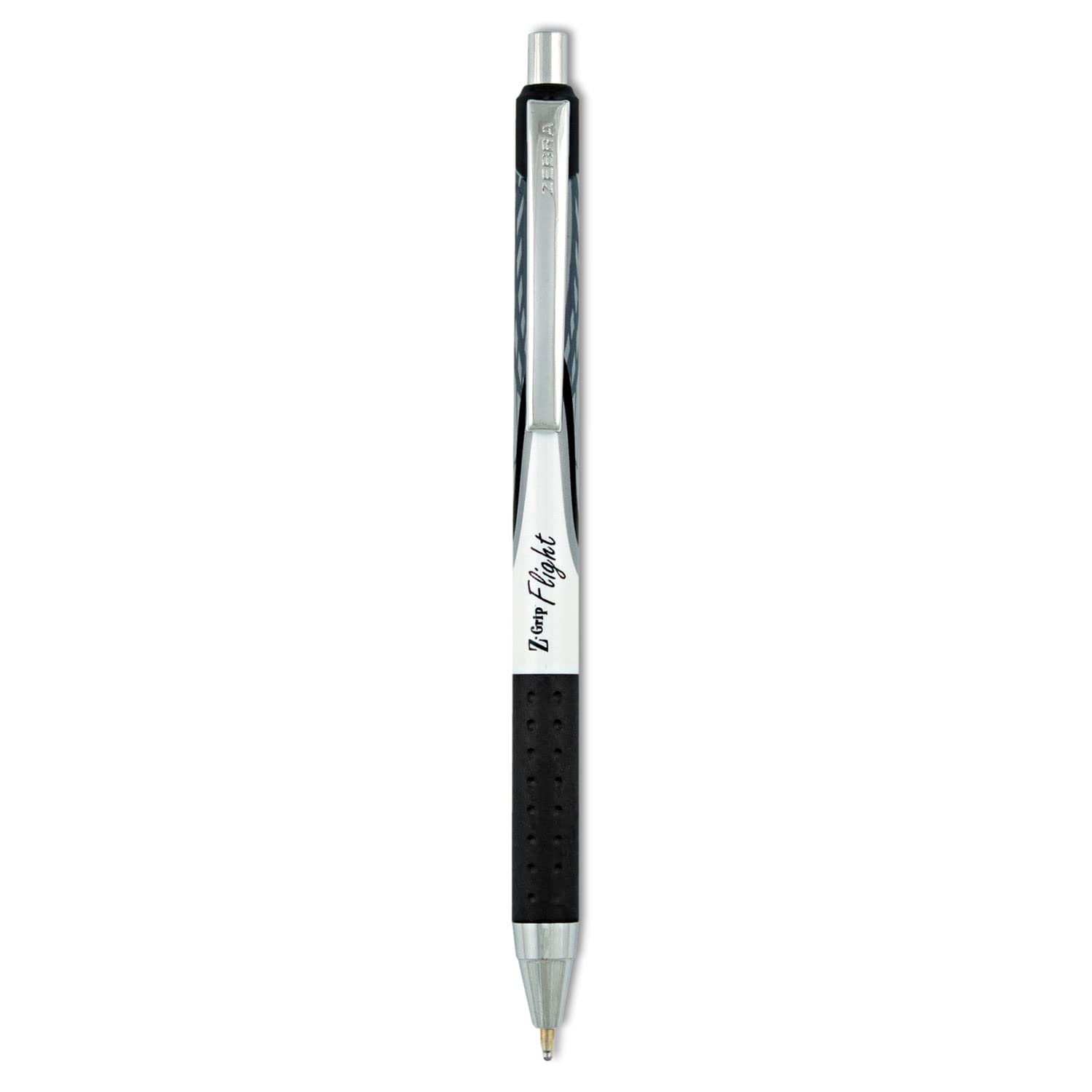 Zebra 21910 Z-Grip Flight Retractable Ballpoint Pen, 1.2 mm-Bold, Black, Dozen