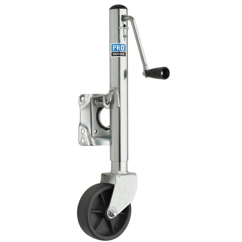 Pro Series 1000 Lbs. Zinc Plated Swivel Jack W/634; Poly Wheel
