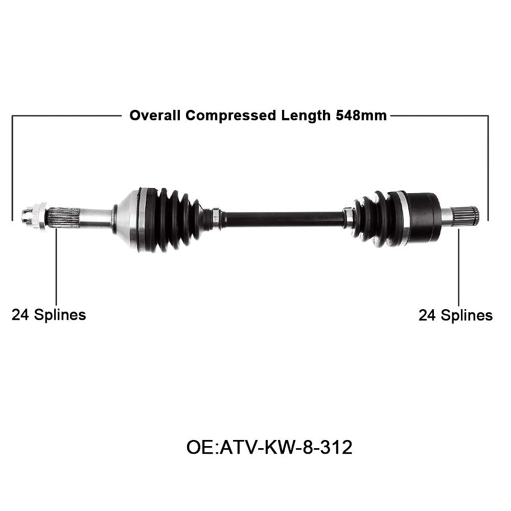 Eccpp Cv Axle Drive Shaft Assembly Fit 2005-2019 For Kawasaki Brute Force 650 750 Rear Left Right 59266-0002
