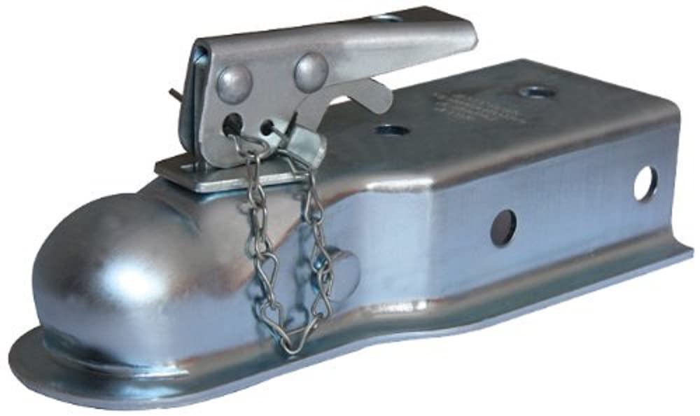 Husky 87075 2'' Ball 3'' Width 3,500 Lbs. Straight Coupler With Chain , Grey