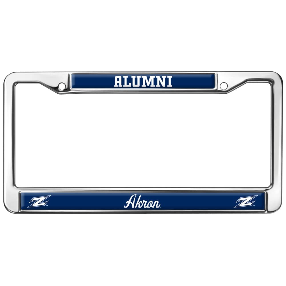 University of Akron Alumni Logo Full Size Standard License Plate Metal Frame