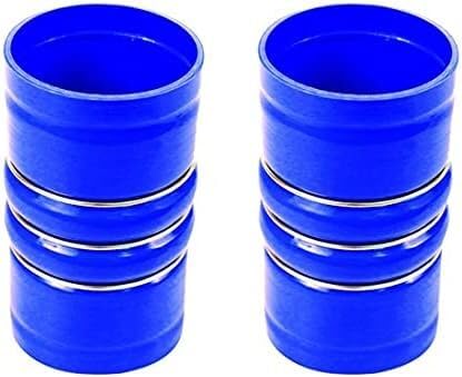 Torque 2Pcs Silicone Cac Charge Air Cooler Hump Hose 3 1/2 X 6 3/8 With T-Bolt Clamps Set, 3.5 Inch Id Turbo, Air Intake And Intercooler Hose Kit (Replaces Volvo 20550690, 70396458, Mack 45Md384M)