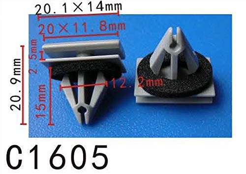 Autobahn88 Retainer Clip For Windshield Molding,Seat Back, Compatible With Gm, Chevrolet Equinox, Pontiac Torrent 05-On (Oem: 15