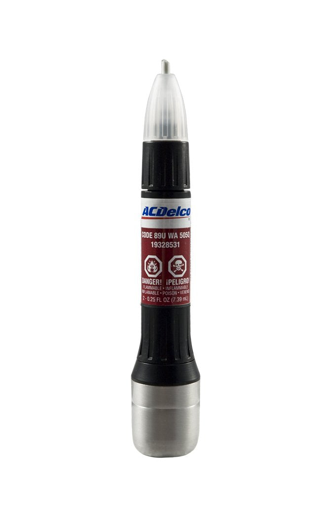Gm Genuine Acdelco 2-In-1 Touch Up Paint Crystal Red 89 89U Gbe Wa505Q & Clear Top Coat