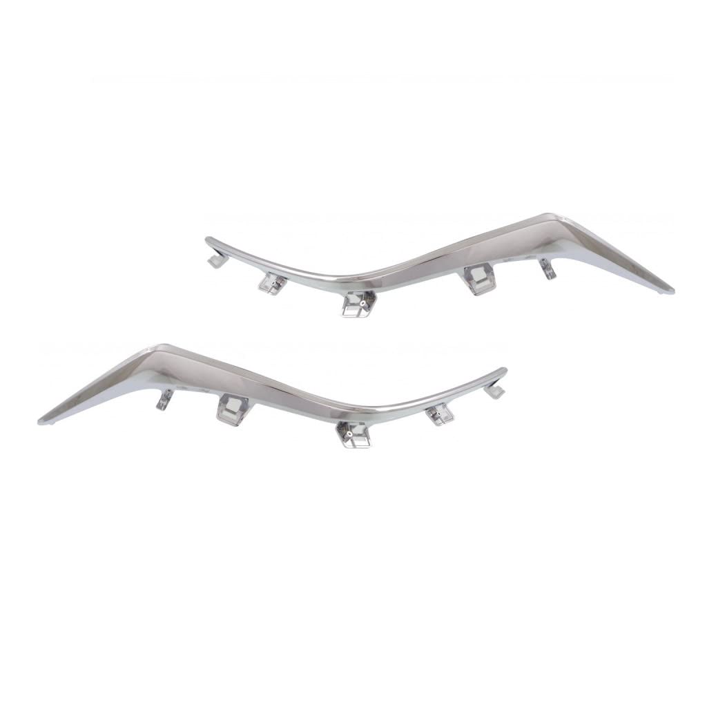 For Mazda 3 2014 2015 2016 Grille Molding Driver and Passenger Side | Pair | Lower | ABS Plastic | Chrome | Hatchback/Sedan | Re