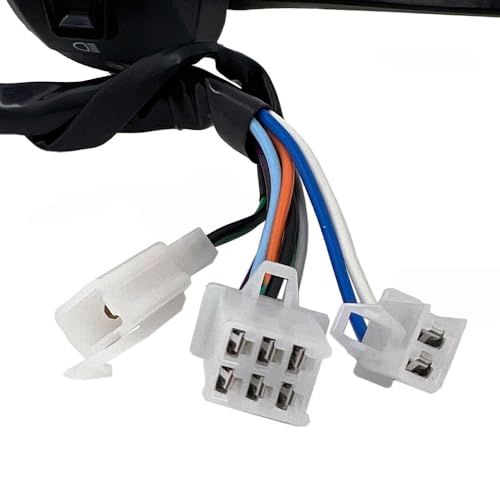 MMG Complete Assembly Left Side Control Switch (High Low Beam, Turn Signals, Horn) with Brake Switch and Lever for Tao Tao ATM 50 / GY6 50cc Scooters