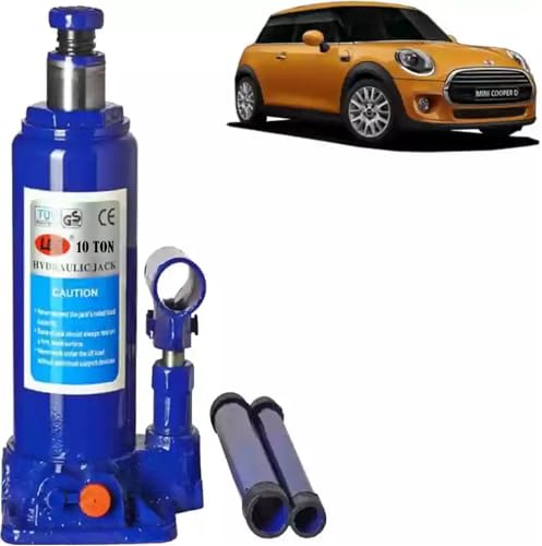 Jagger Jag299 10 Ton Universal Hydraulic Bottle Car Jack, Compatible For All Cars, Material  Alloy Steel, Color  Blue, Lifting