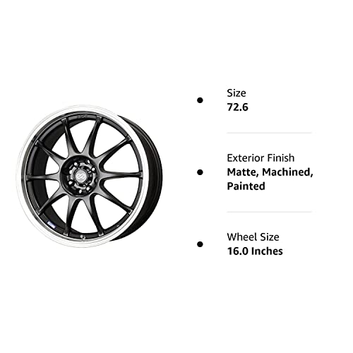 16X7 Enkei J10 (Matte Black W/ Machined Lip) Wheels/Rims 5X100/114.3 (409-670-12Bk)