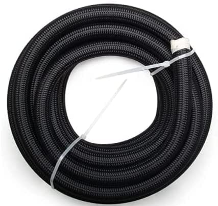 Lotcesfun 20AN Fuel Line Hose Braided Nylon Stainless Steel Oil & Gas CPE Transmission Oil Cooler Line Coolant Hose Fuel Line Pu