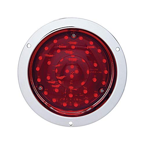 United Pacific 38062 - Brake/Tail/Turn Signal Light - 40 Led Deep Dish 4&quot;, Red Led/Red Lens