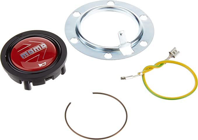 MOMO Motorsport Montecarlo Street Steering Wheel Black Leather, Brushed Black Anodized Spoke Red Stitch, 350mm - MCL35BK3B