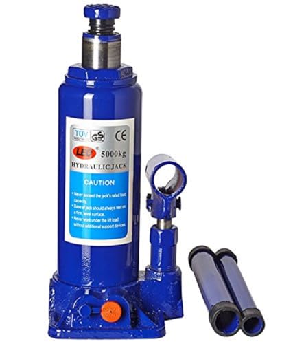 Jagger Jag298 5 Ton Hydraulic Universal Bottle Car Jack, Compatible For All Cars, Material  Alloy Steel, Color  Blue, Lifting