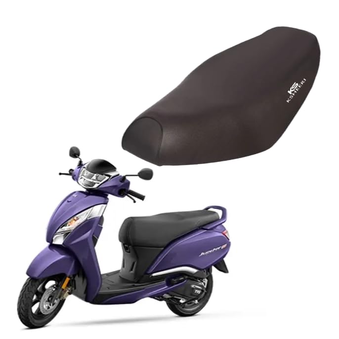 Ksheeri Jupiter 125 Scooty Seat Cover Protect From Rust And Dust, Pu Leather Waterproof Durable Seat Cover (Black)