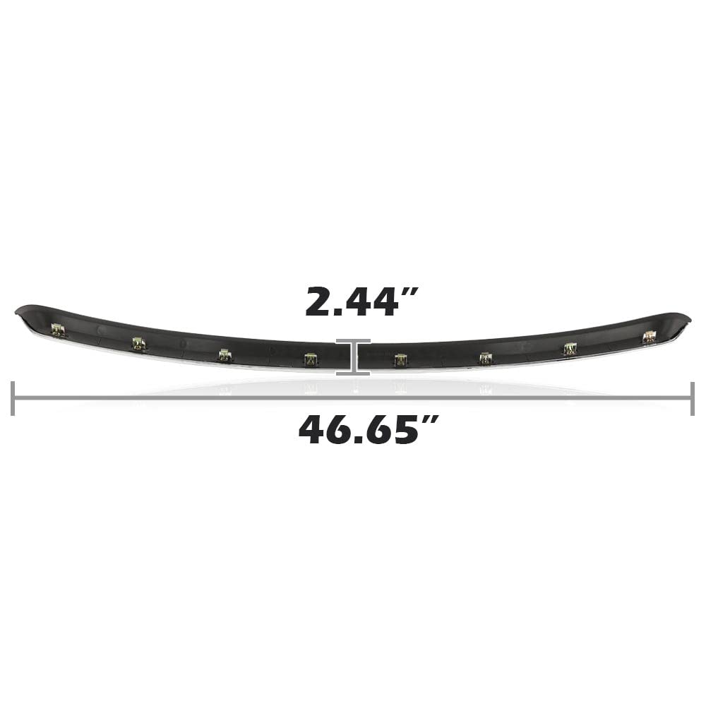 Pit66 Hood Molding Trim Moulding, Compatible With 2007-2013 Gmc Sierra 1500/2007-2010 Sierra 2500 Hd 3500 Hd, Gm1235109 10385156 Hood Panel Molding