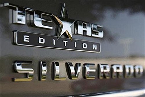 Yoaoo 3Pack Oem Chrome Sierra Texas Edition Emblem Badge Compatible With 2007-2019 Silverado And Chrome Red