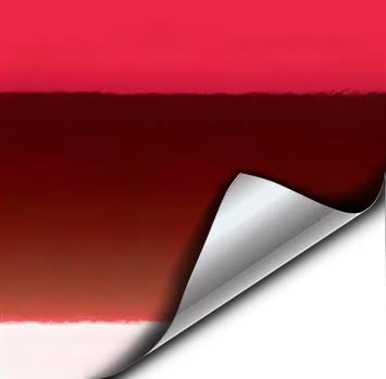 Red Mirror Chrome Vinyl Wrap Self Adhesive Film Decal Air-Release Bubble And Air-Free 3Mil-Vvivid8 (5Ft X 5Ft)