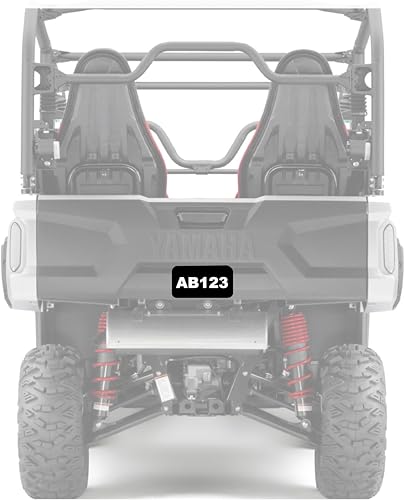 Hardline 2341B Atv License Plate Kit - Black Plate/White Letters