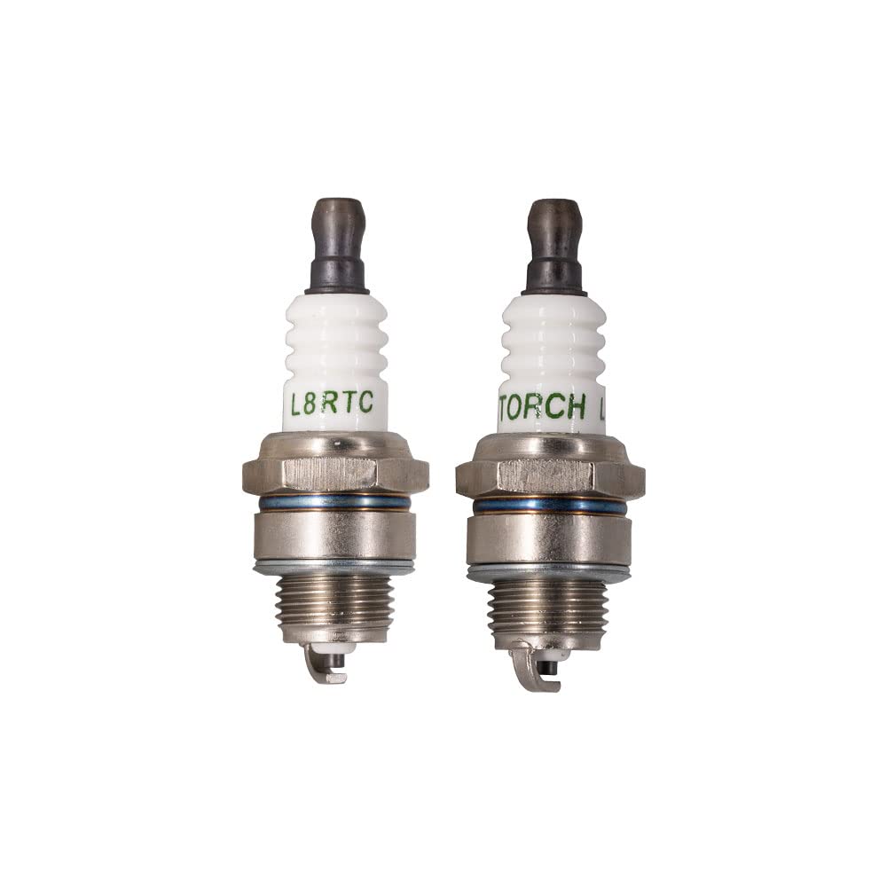 2PK TORCH L8RTC Spark Plug Replace for NGK BPMR8Y BPM8Y Spark Plug, for Champion RCJ6Y Spark Plug, for Kawasaki 920702115 Spark 