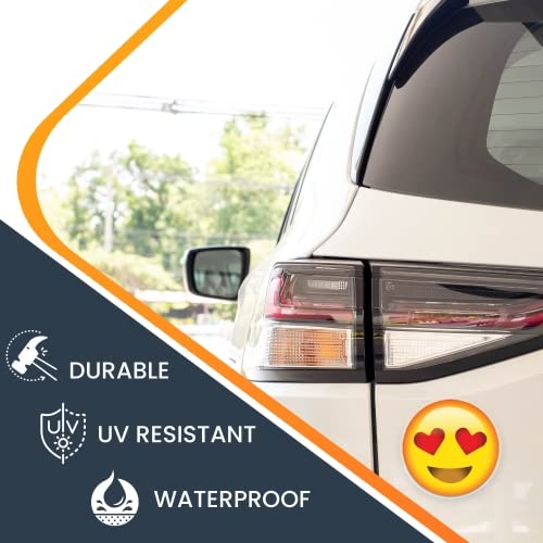 Magnet Me Up Heart Eyes Car Magnet Decal, 5 Inch Round, Cute Self-Expression for Vehicles, Made in USA