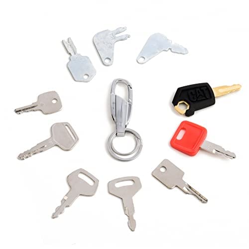 10 Heavy Construction Equipment Ignition Keys Sets With Keychain For Caterpillar Case Jd Hyster Komatsu Keys Heavy Equipment
