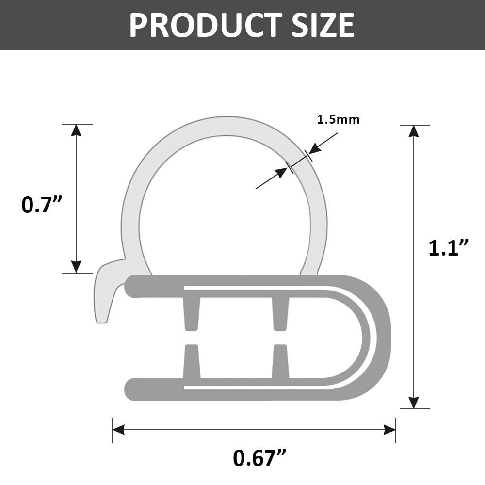 Dgsl Car Weather Stripping, 50Ft Automotive Door Seal Strip With Side Bulb Rubber Seal For Cars, Boats, Trucks, Rvs