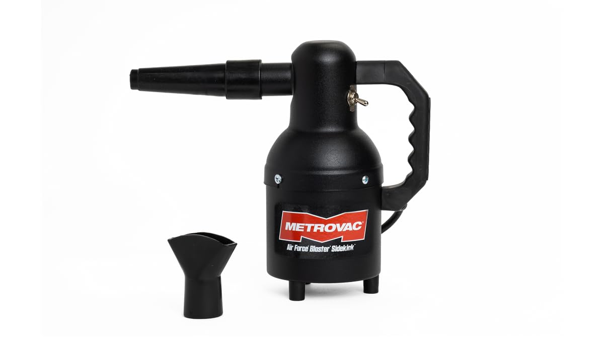 Metrovac Sk-1Cd Air Force Sidekick Blower System - Heavy Duty Car & Motorcycle Vacuum Cleaner, Dryer - Powerful Compact Air Dust
